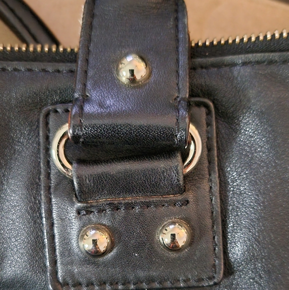 Kate Spade Black Leather Tote Bag - Picture 3 of 10